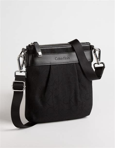 calvin klein signature pleated crossbody